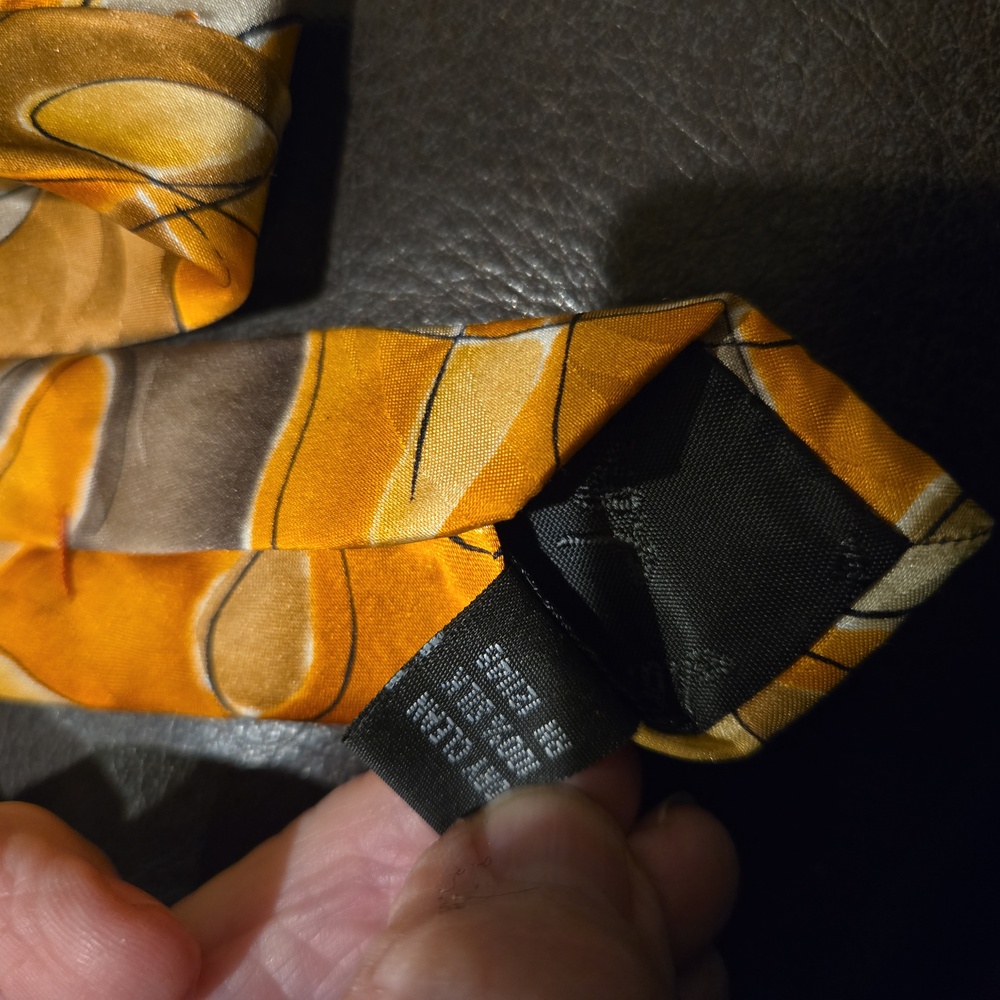 J. Garcia 100% Silk Courtyard Performance Collection 54 Orange Men's Tie - Picture 4 of 6